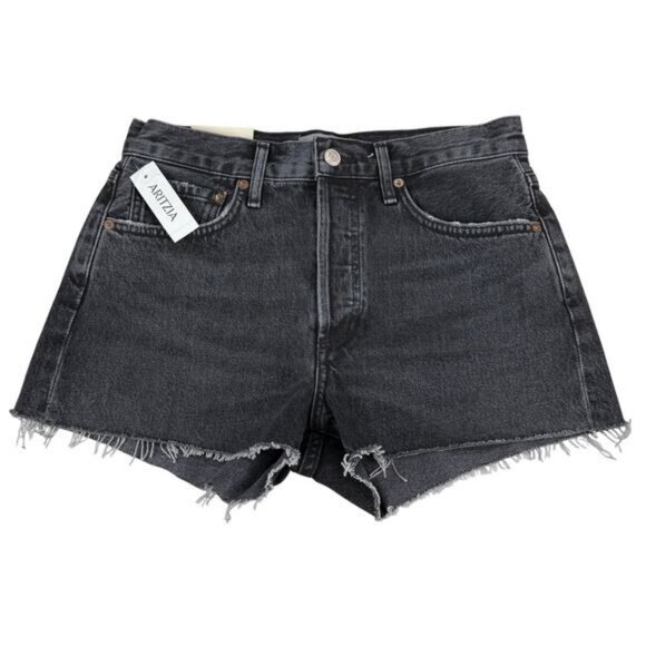 NWT AGOLDE Parker High Rise Cut Off Denim Jean Short Size 25 Bewitched - Picture 7 of 13
